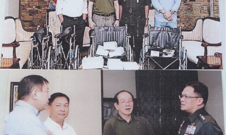 商總捐軍部四部輪椅 量血壓器及千副眼鏡